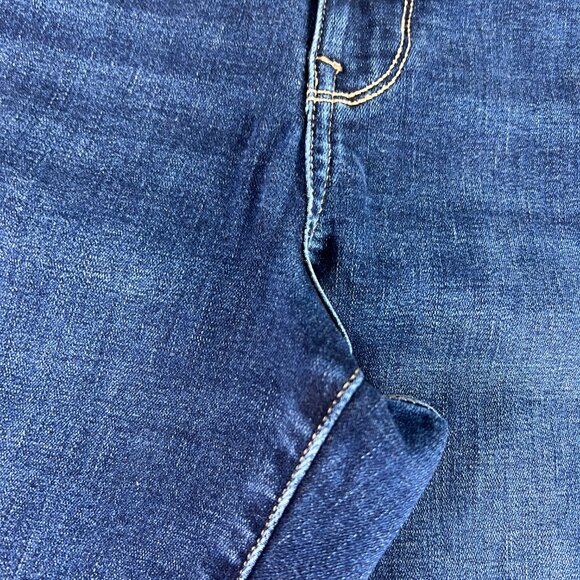 American Eagle Jeans Womens 37x30* High Rise Skinny Kick Boot Blue Denim Tag 18R - Picture 2 of 16